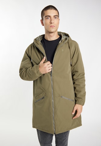 TUFFSKULL Winter Jacket 'Threezy' in Green: front