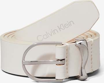 Ceinture Calvin Klein en blanc : devant