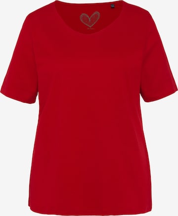 T-shirt Ulla Popken en rouge : devant