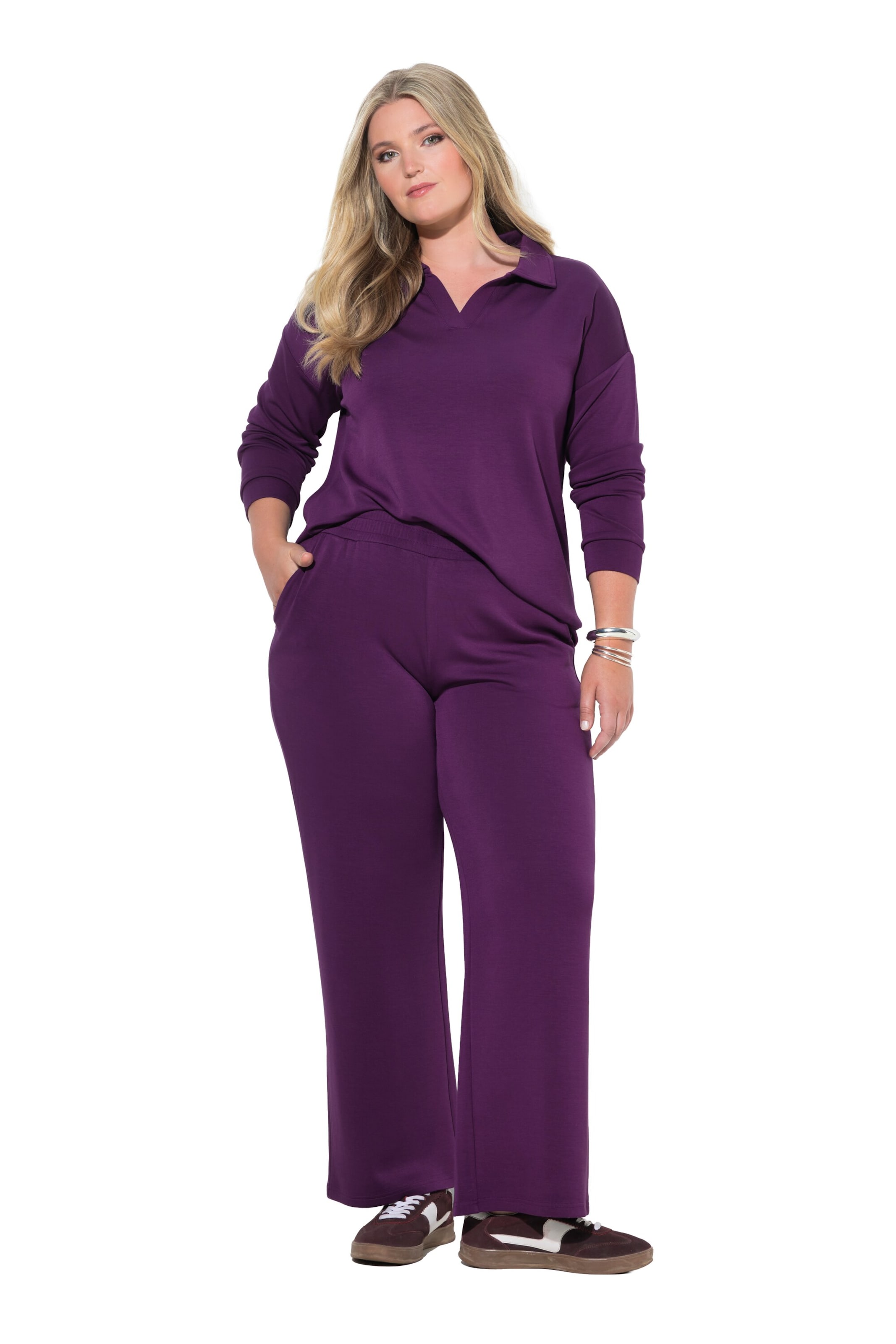 MIAMODA Wide leg Broek in Lila