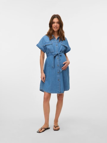 Vero Moda Maternity Jurk in Blauw: voorkant