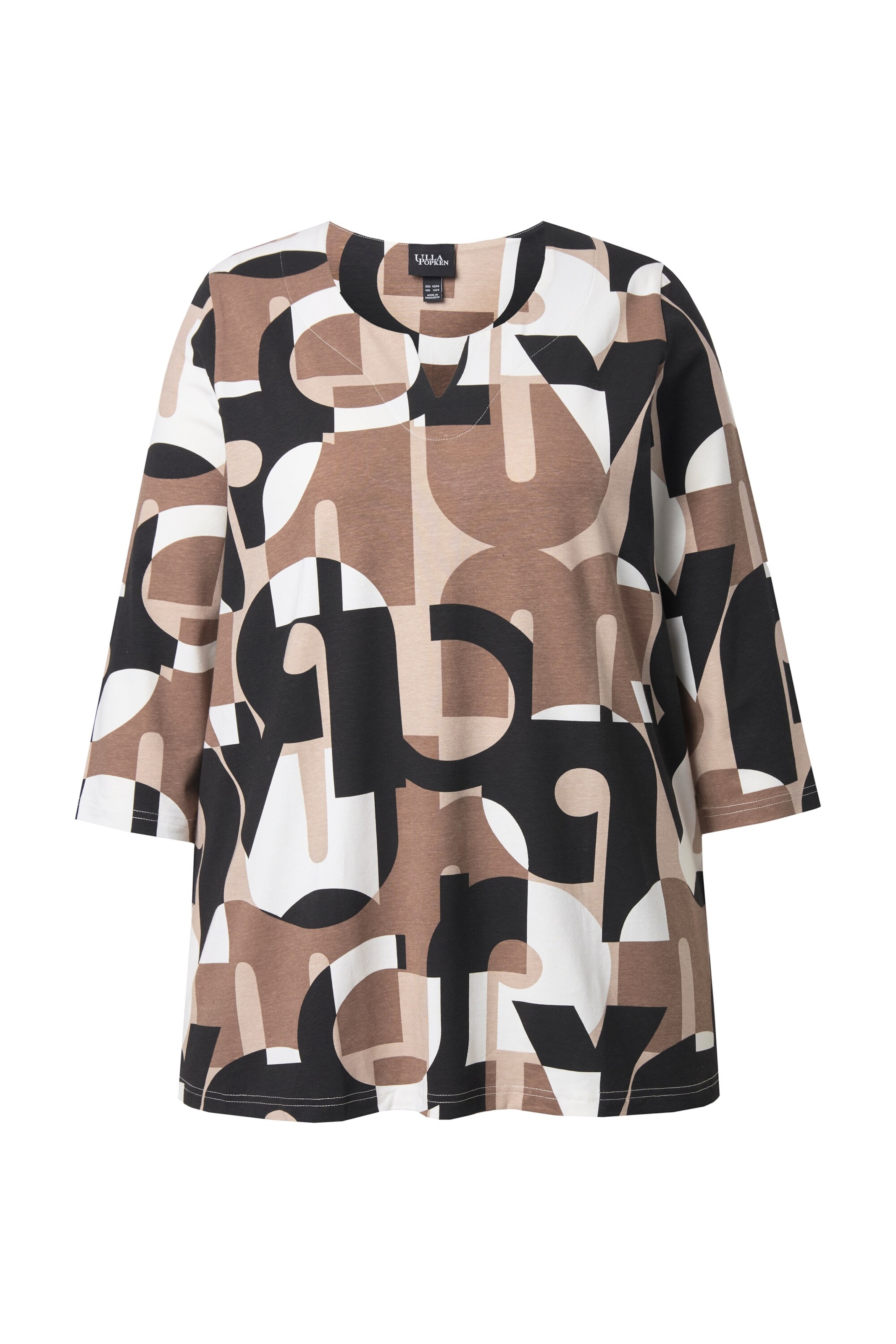 Ulla Popken Shirt in Braun: Vorderseite