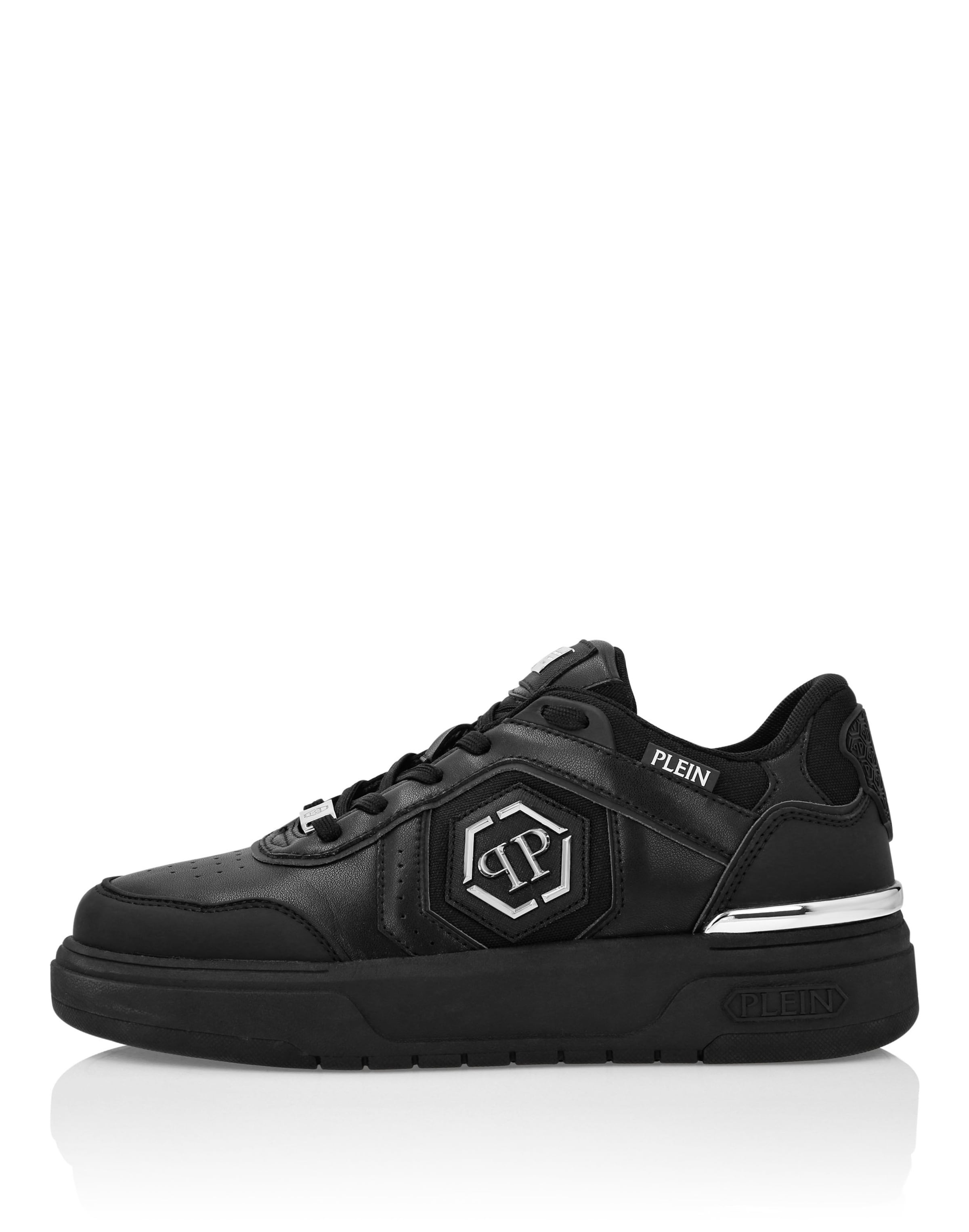 Philipp Plein Platform trainers ' Predator ' in Black: front