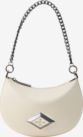 Borsa a spalla di REPLAY in bianco: frontale