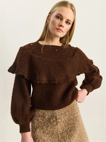 Bianco Lucci Trui 'Pullover' in Bruin: voorkant