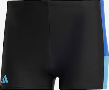 ADIDAS PERFORMANCE Athletic Swim Trunks in Black: front