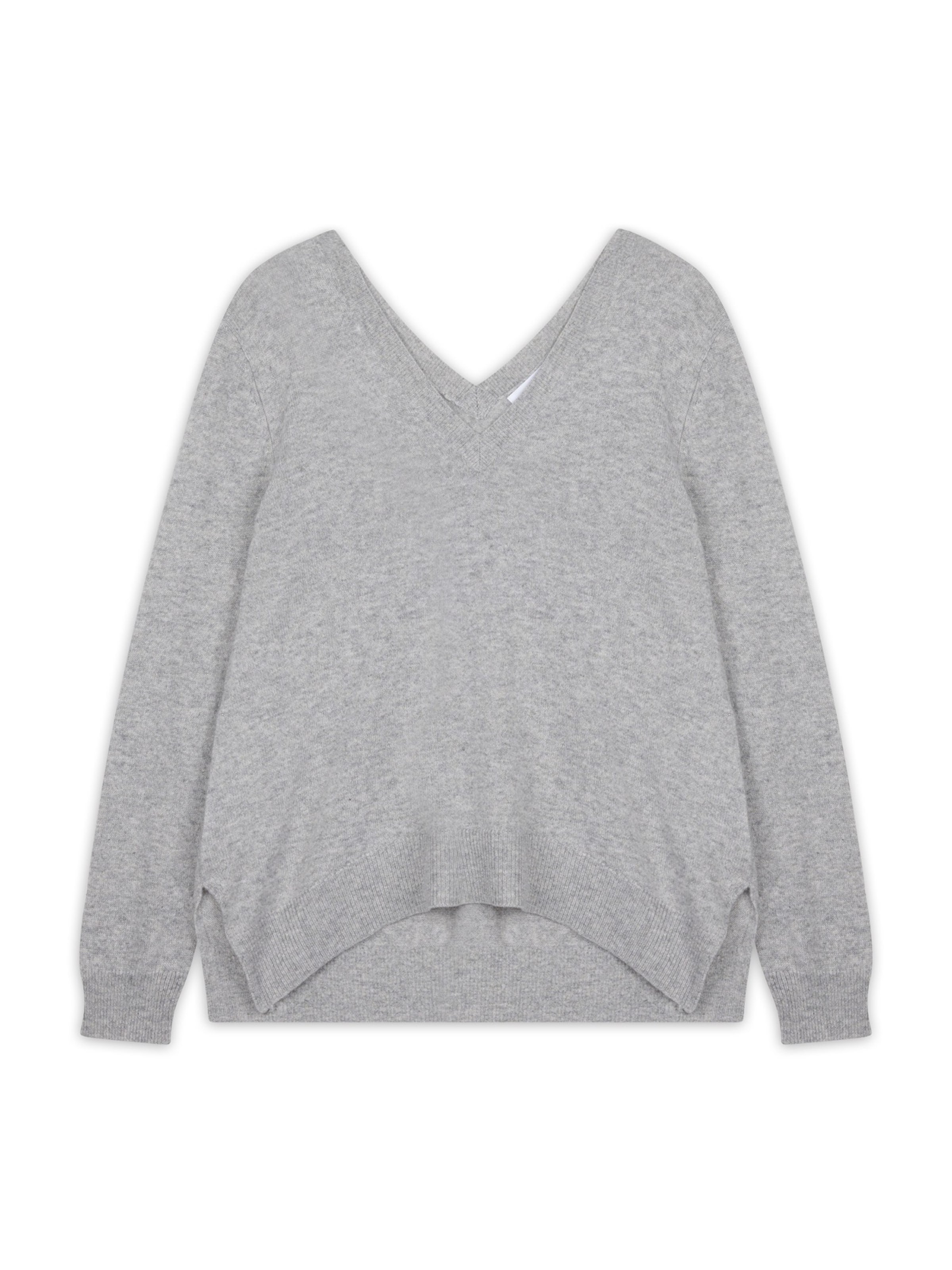 JUST CASHMERE Pulóver 'Opal' - szürke: elől