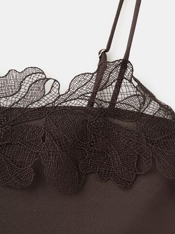 MANGO Top 'LOTUS' | rjava barva