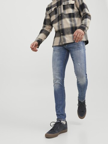 JACK & JONES Skinny Džínsy 'Liam' - Modrá