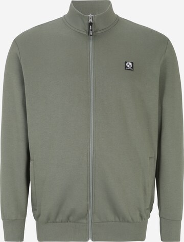 Jack & Jones Plus Sweatjacka 'DUST' i grön: framsida