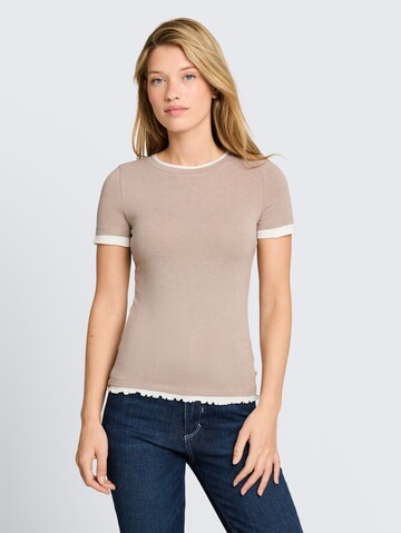 TOM TAILOR DENIM T-Shirt in Beige: Vorderseite