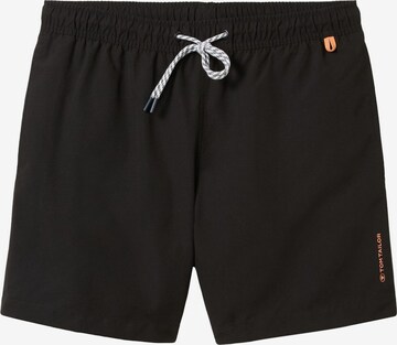 TOM TAILOR Board Shorts in Black: front