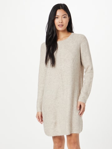 ONLY Knitted dress 'Carol' in Beige: front