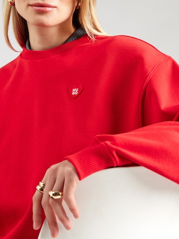 HUGO Sweatshirt 'Deroxina_7' in Red