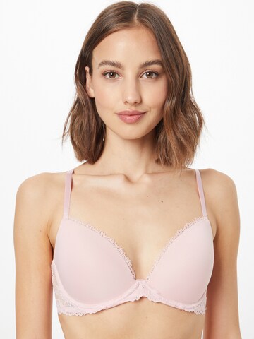 Calvin Klein Push-up Podprsenka 'DEMI' – pink: přední strana