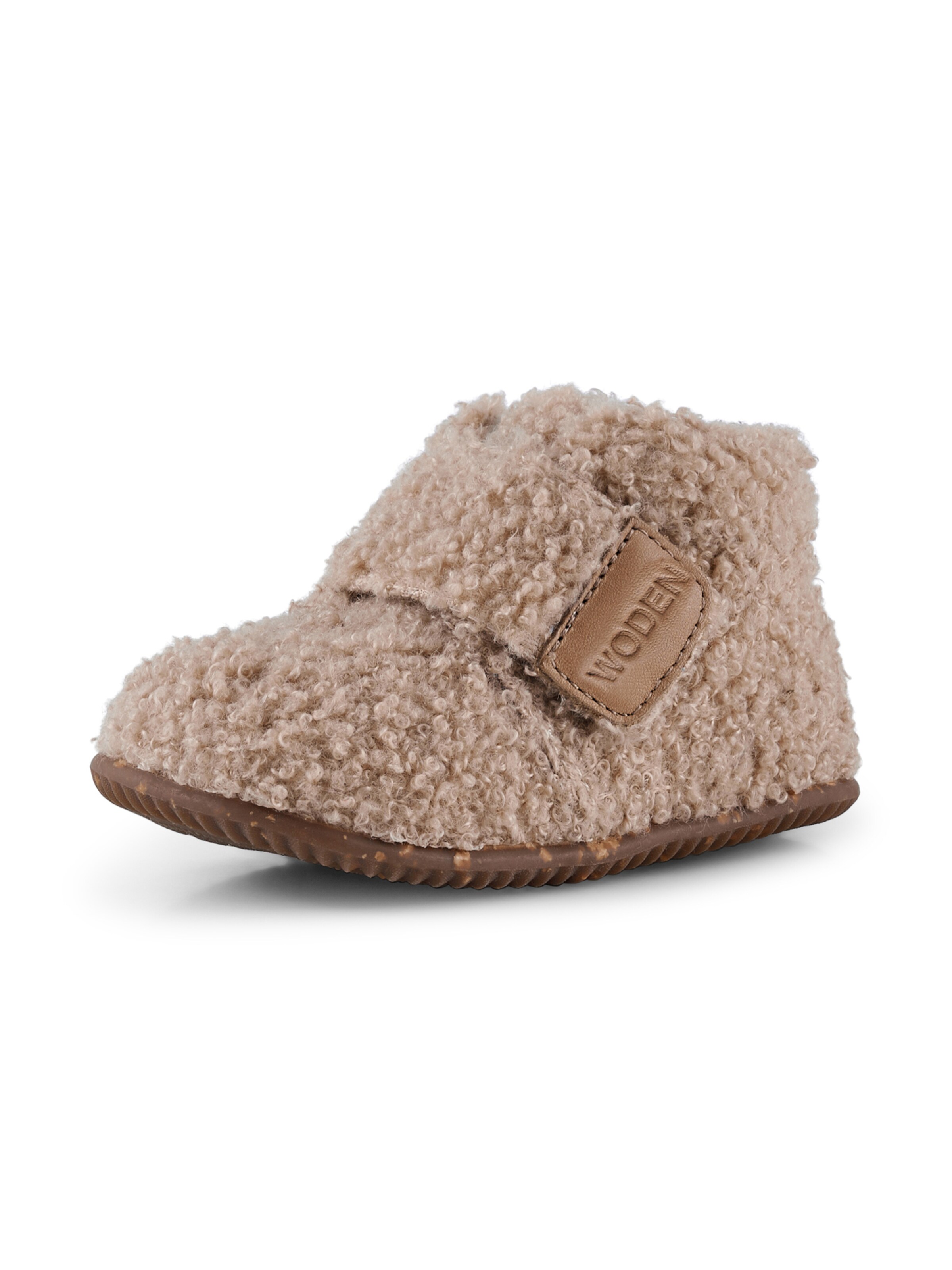WODEN Kids Hjemmesko 'Kim Teddy' i beige: forside