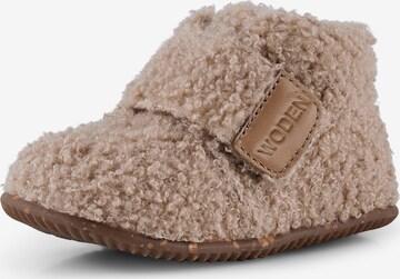 WODEN Kids First-Step Shoes 'Kim Teddy' in Beige: front