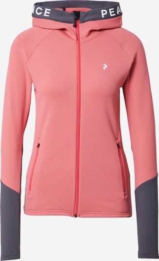 PEAK PERFORMANCE Sports sweat jacket in dusty blue / pink / white, Item view