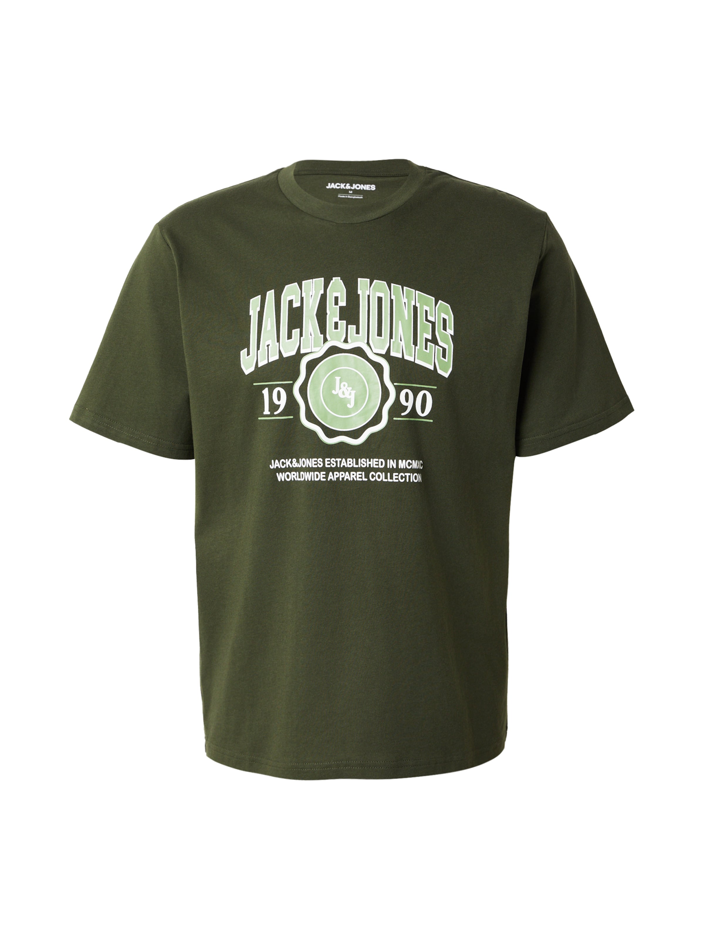 JACK & JONES Тениска 'JJMAKO' в зелено: отпред