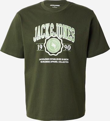 JACK & JONES Koszulka 'JJMAKO' w kolorze zielony: przód