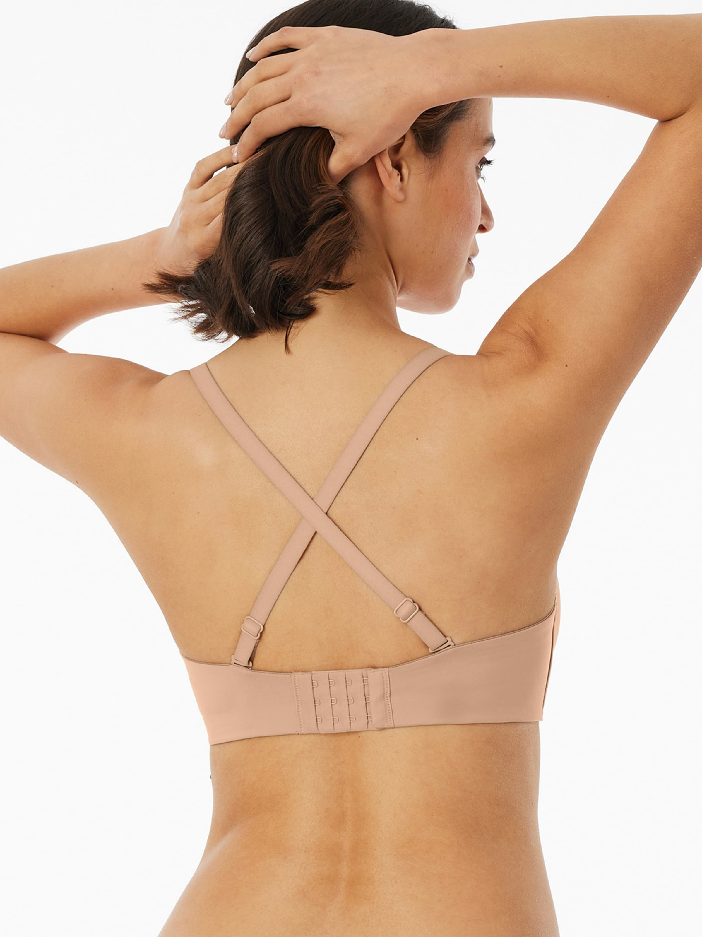 SCHIESSER Bandeau Bügel-BH ' Bandeau mit Schale - Unique Micro ' in Beige