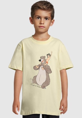 ABSOLUTE CULT T-Shirt 'Jungle Book - Mowgli And Baloo' in Gelb: Vorderseite