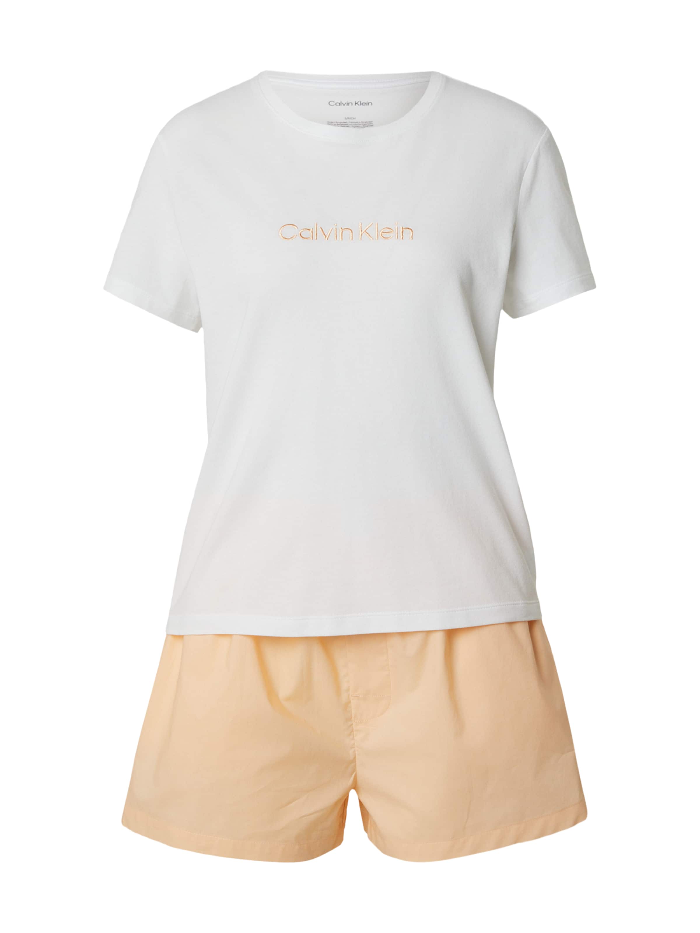 balts Calvin Klein Underwear Pidžama ar šortiem: no priekšpuses