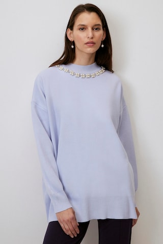 Touche Prive Trui in Blauw: voorkant