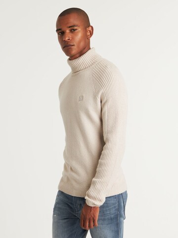 Pull-over 'Trace Col' CHASIN' en beige
