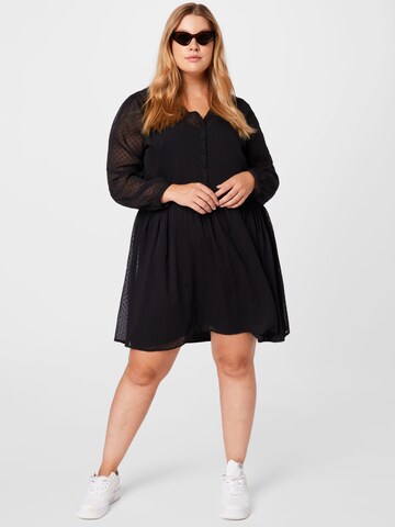 ABOUT YOU Curvy Shirt Dress 'Payton' in Black