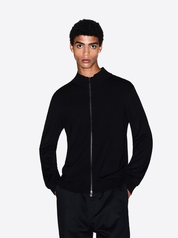 Felpa di EA7 Emporio Armani in nero: frontale