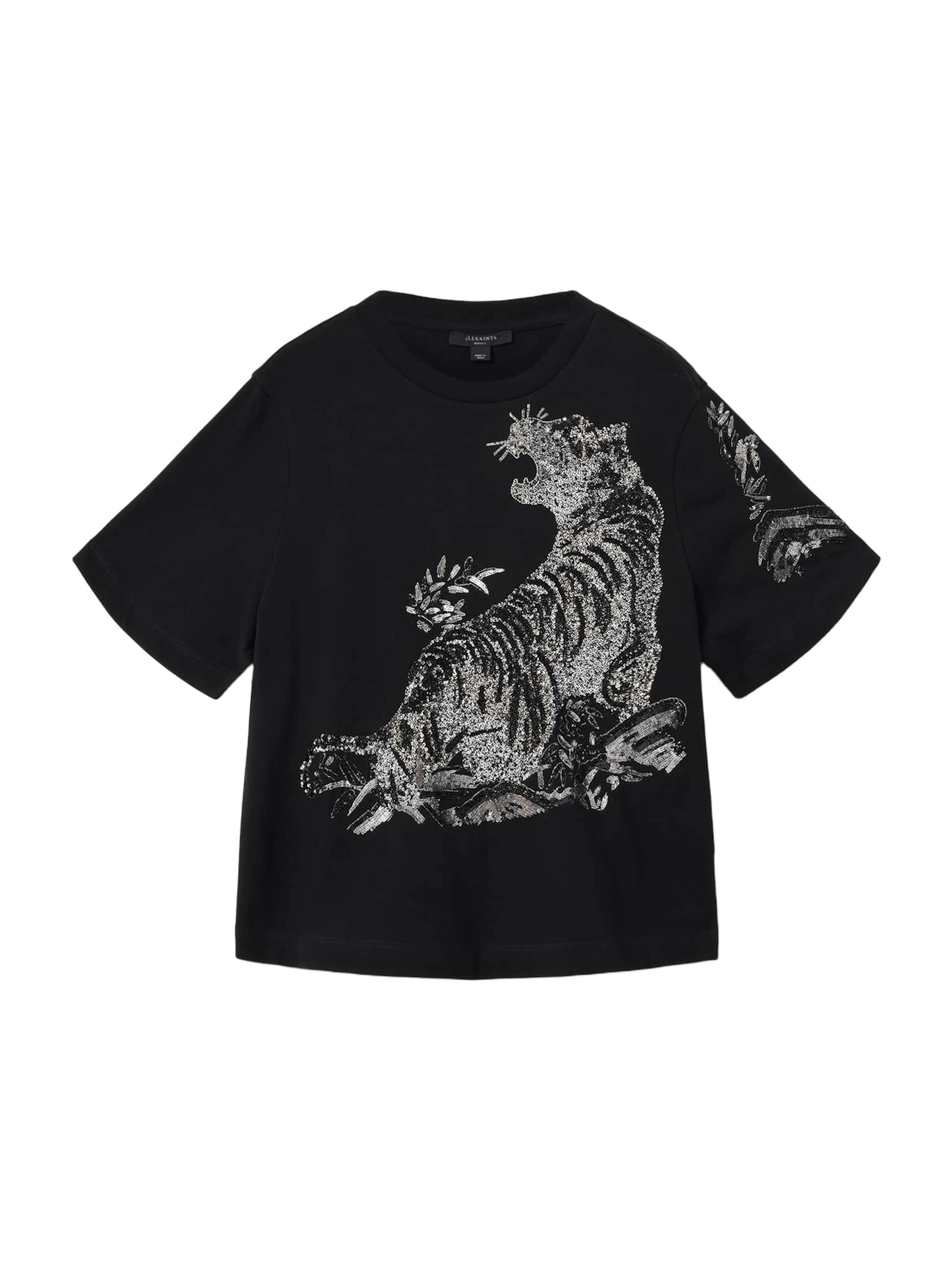 AllSaints - Camiseta 'POUNCE LISA' en negro: frente