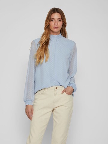 VILA Blouse 'DOBBY' in Blauw: voorkant