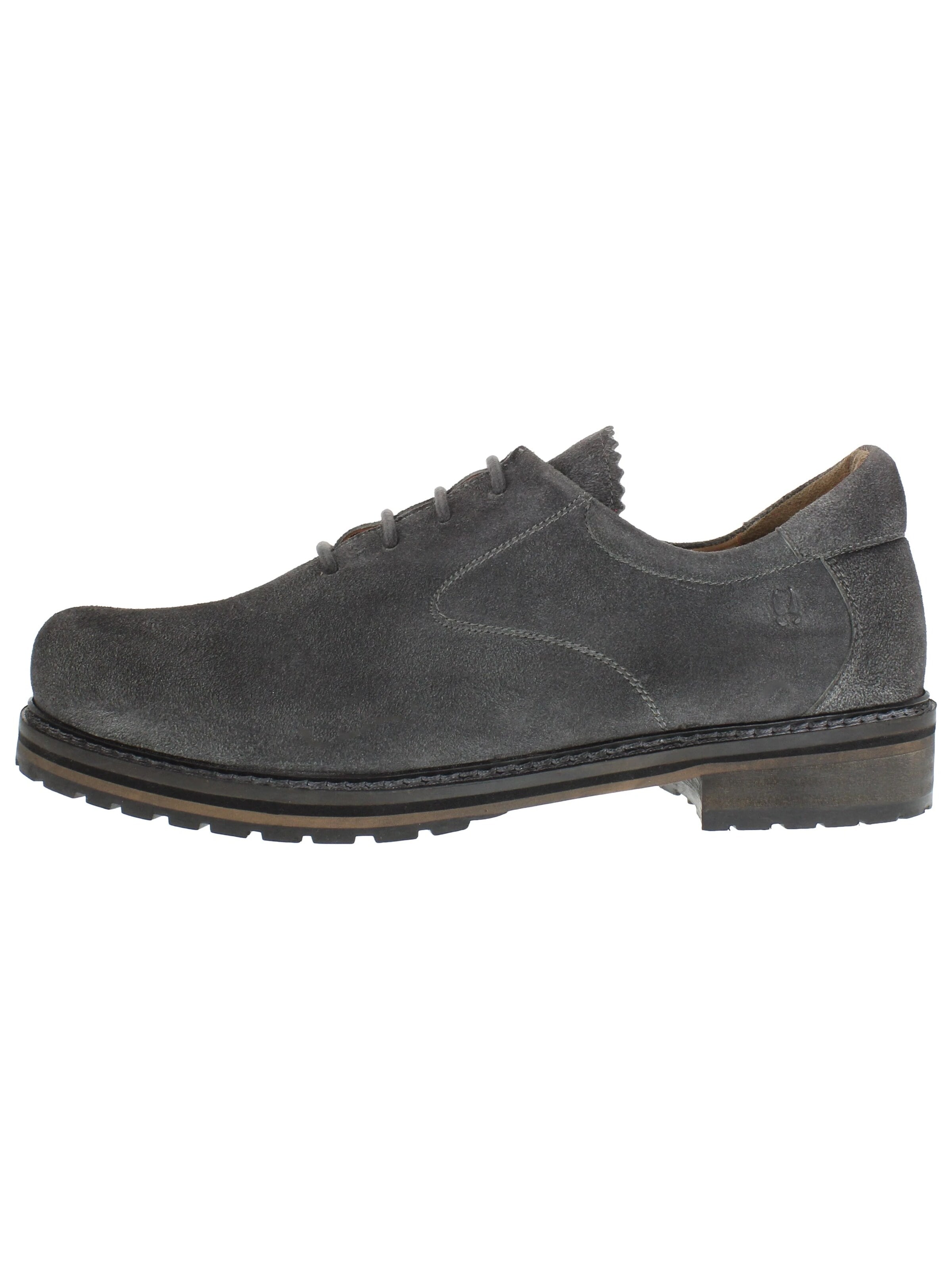 RAUSCHZEIT Traditional Shoes 'ALFONS - Haferlschuhe Mittelschnürer' in Grey: front
