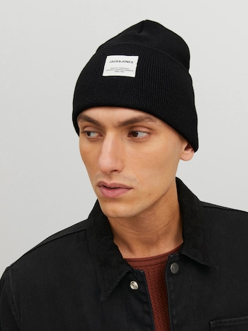 JACK & JONES Σκούφος 'Long Knit' σε μαύρο: μπροστά
