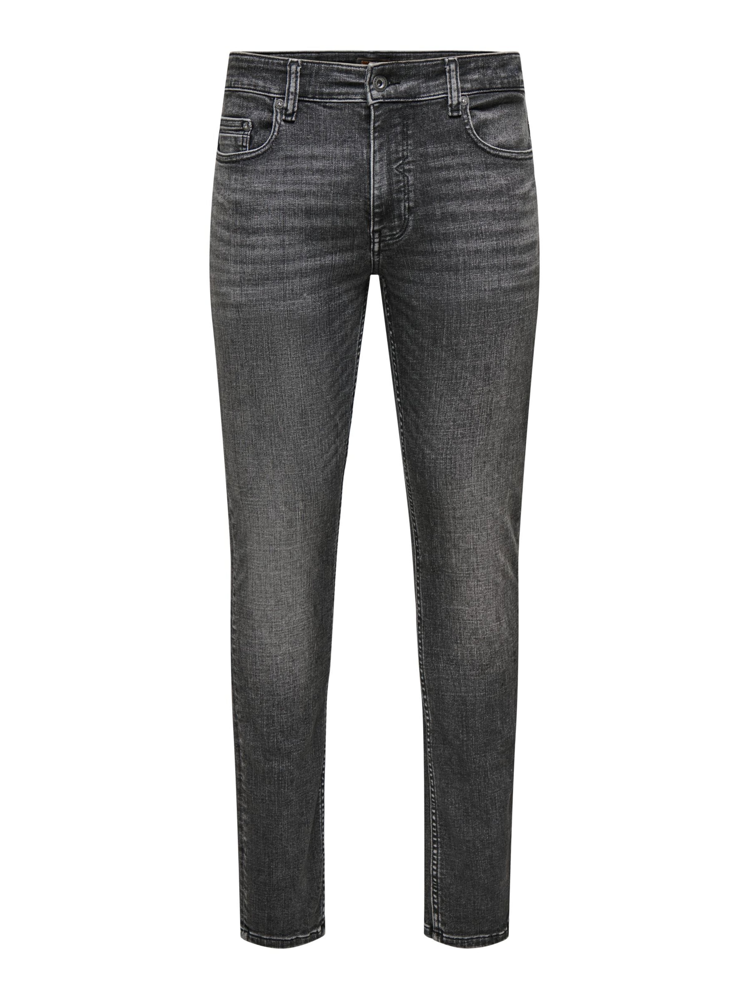 Only & Sons Slimfit Jeans 'LOOM' in Schwarz: Vorderseite