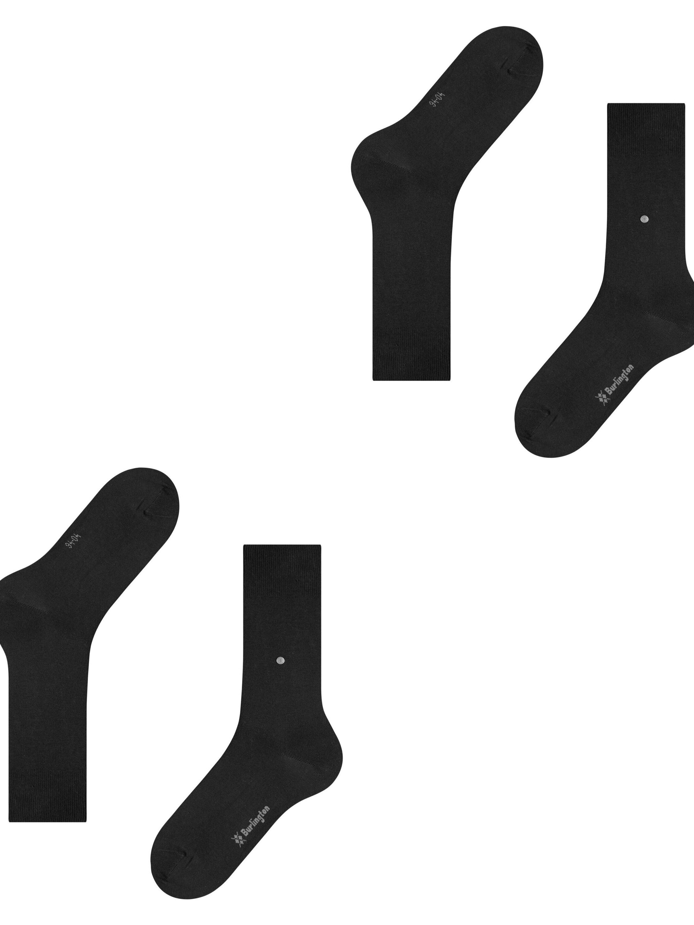 BURLINGTON Socks 'Everyday 2-Pack' in Black