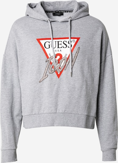 GUESS Sweatshirt in Light grey / Red / Black / Silver / White, Item view