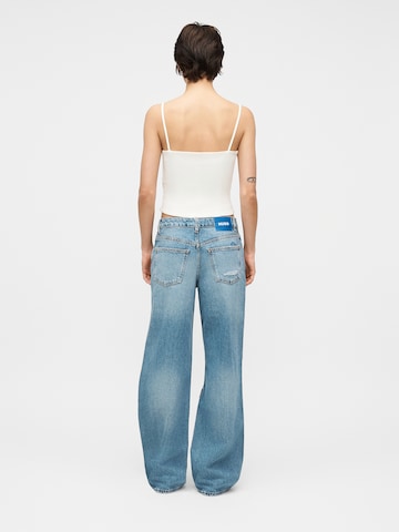 HUGO Wide Leg Jeans 'Gamala' in Blau