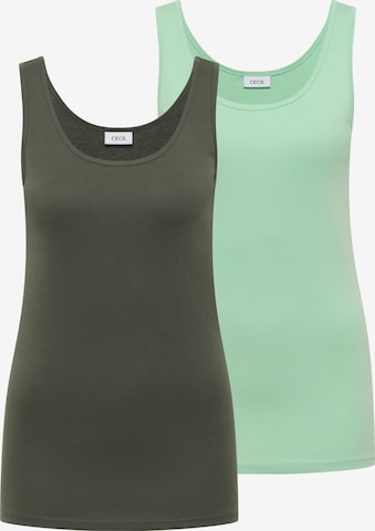 CECIL Top 'Basic' in Grün: Vorderseite