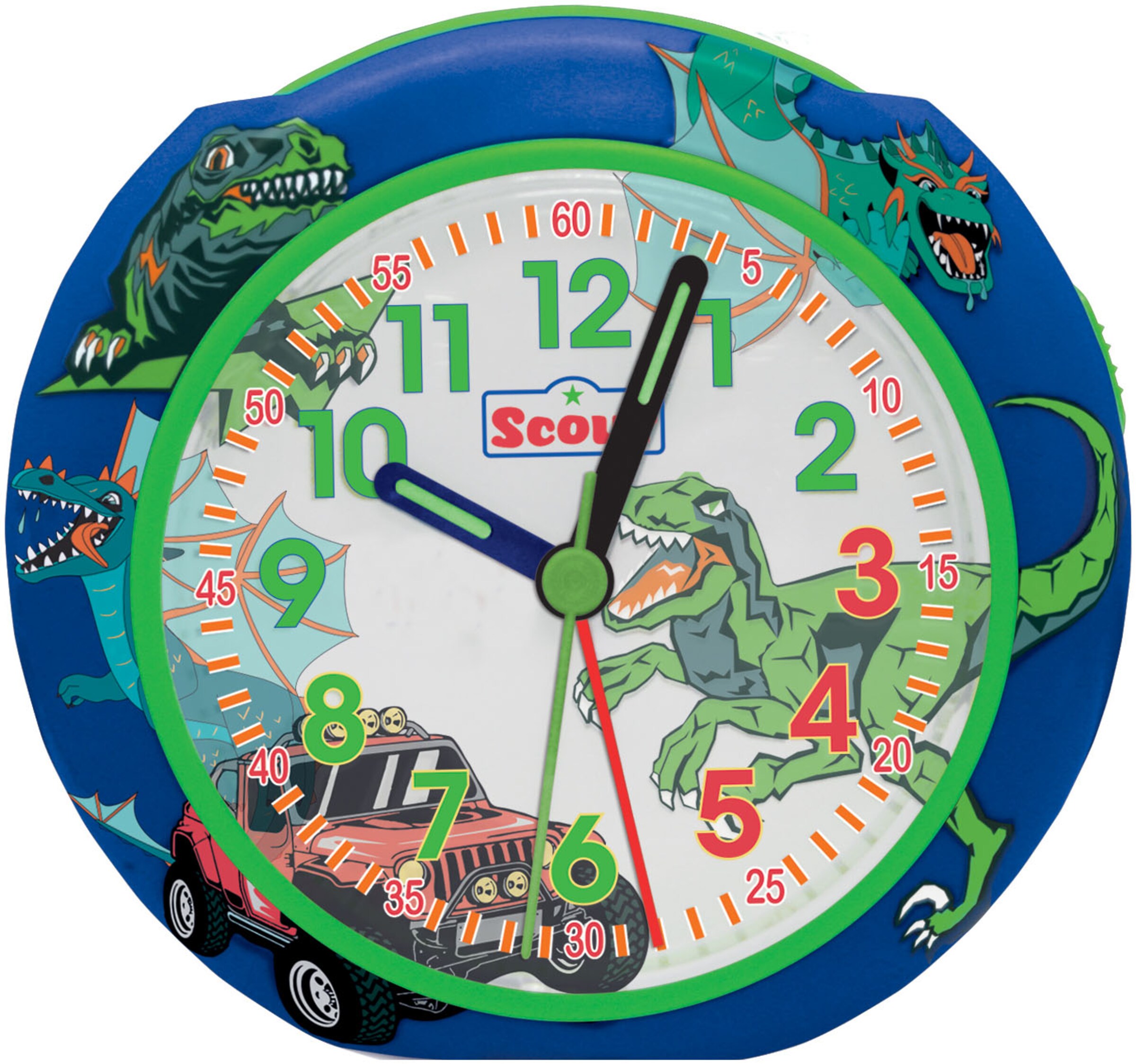 SCOUT Wecker in Blau: Vorderseite