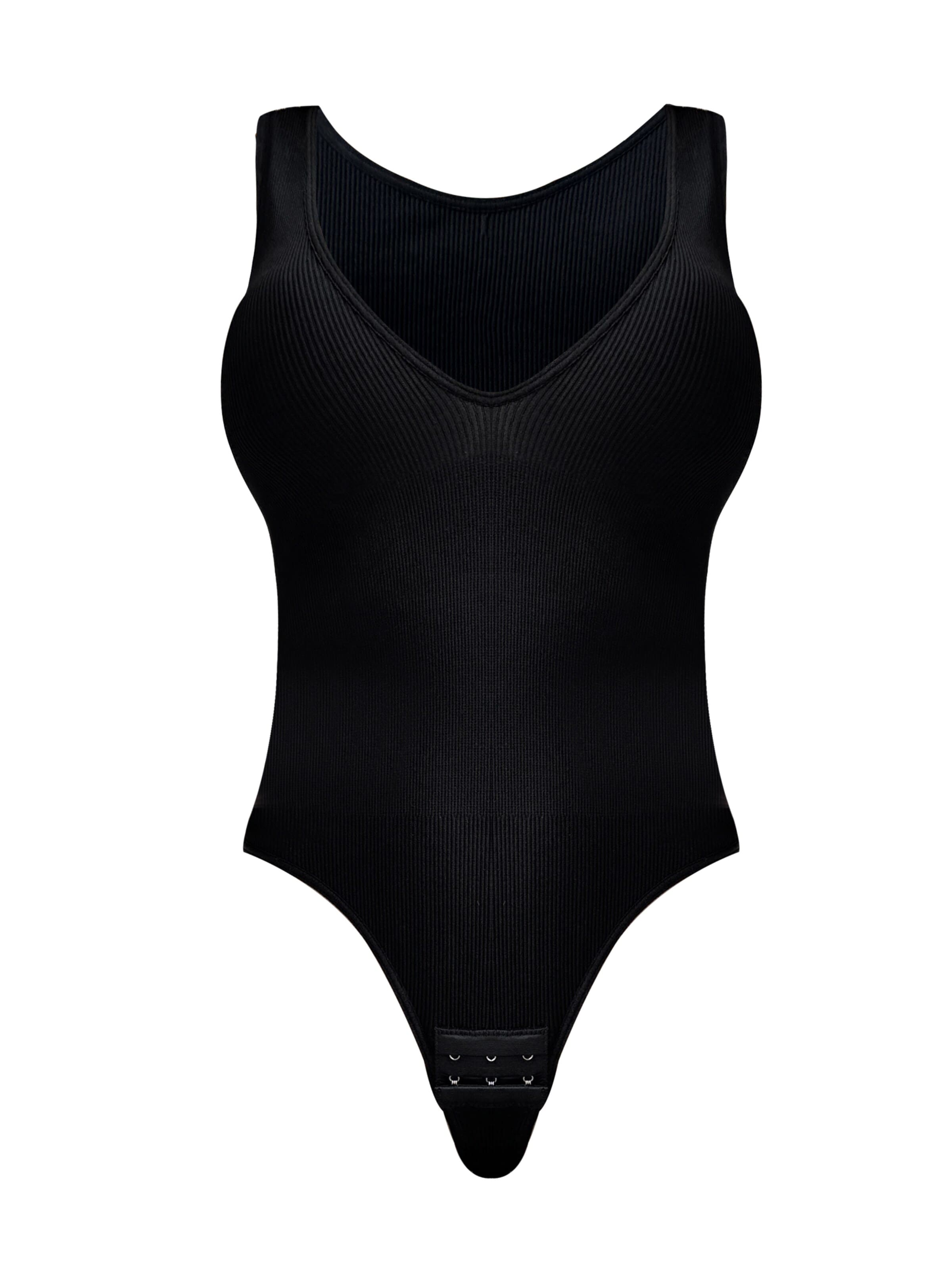 MEETWEE Shaping bodysuit in Black: front