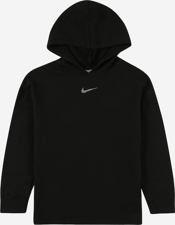 Hanorac sport de la NIKE pe negru: față