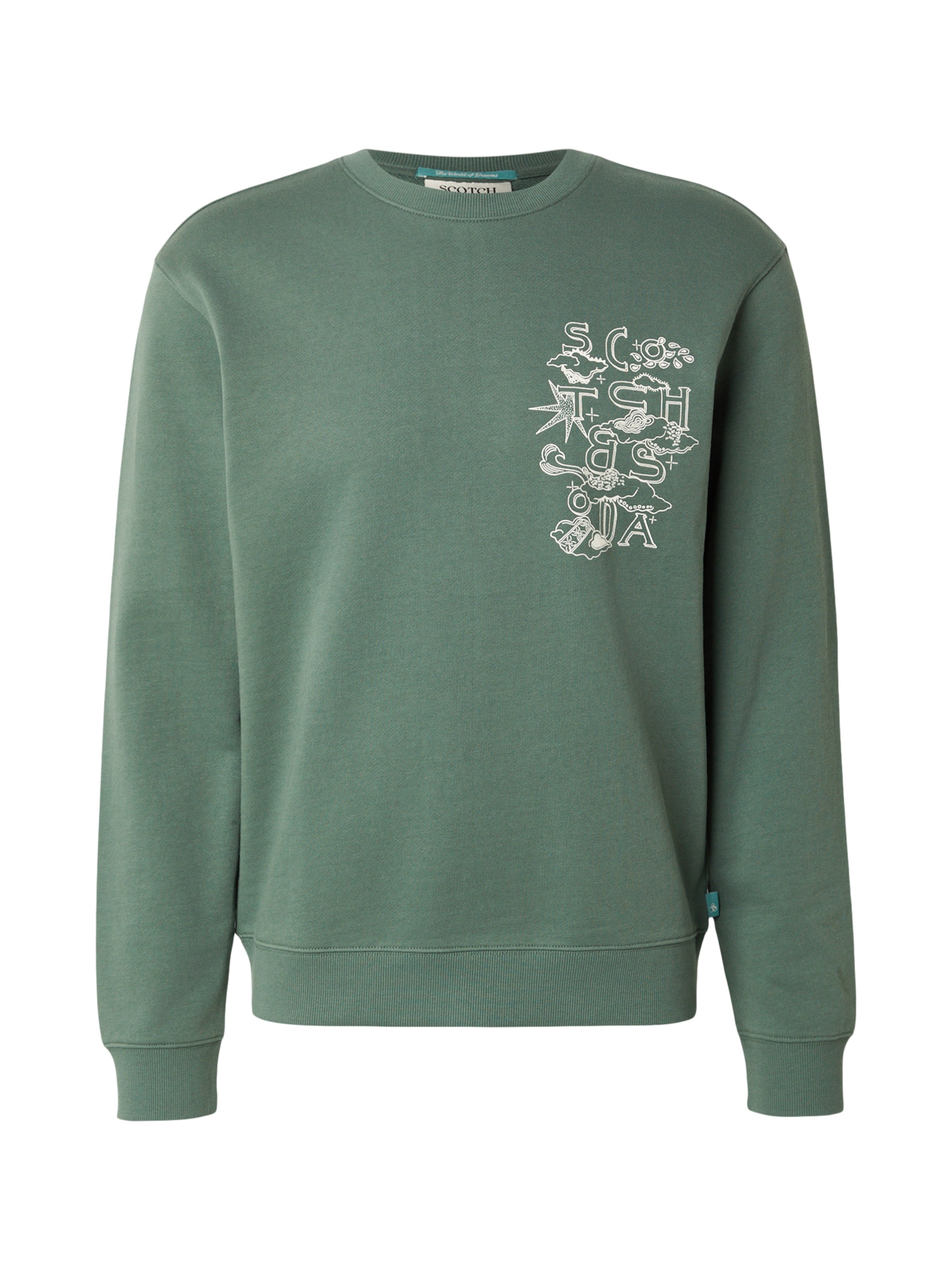 SCOTCH & SODA Sweatshirt i grön: framsida