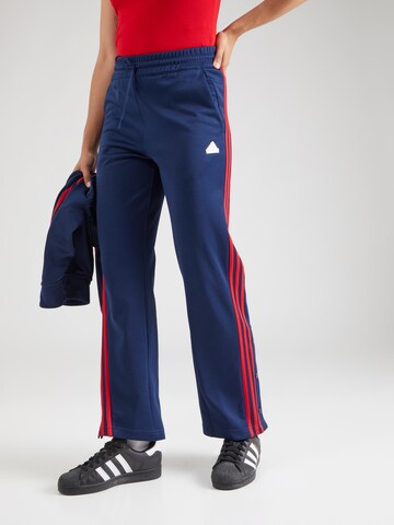 ADIDAS SPORTSWEAR - Bootcut Pantalón deportivo 'Iconic' en azul: frente
