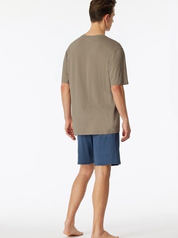 SCHIESSER Pajama short ' V-Ausschnitt - Comfort Essentials ' in Brown