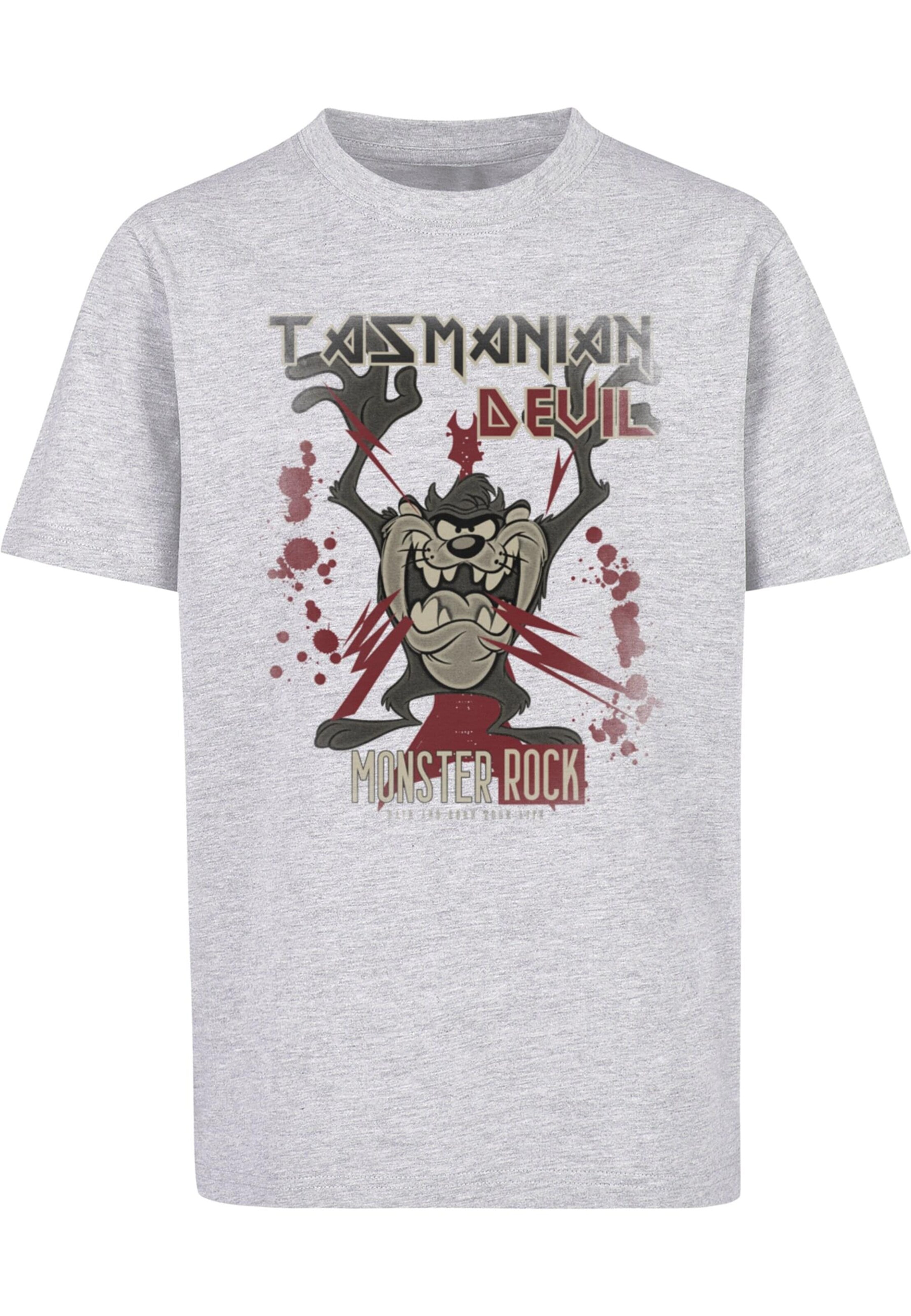 Maglietta 'Looney Tunes - Tasmanian Monster Rock' di ABSOLUTE CULT in grigio: frontale