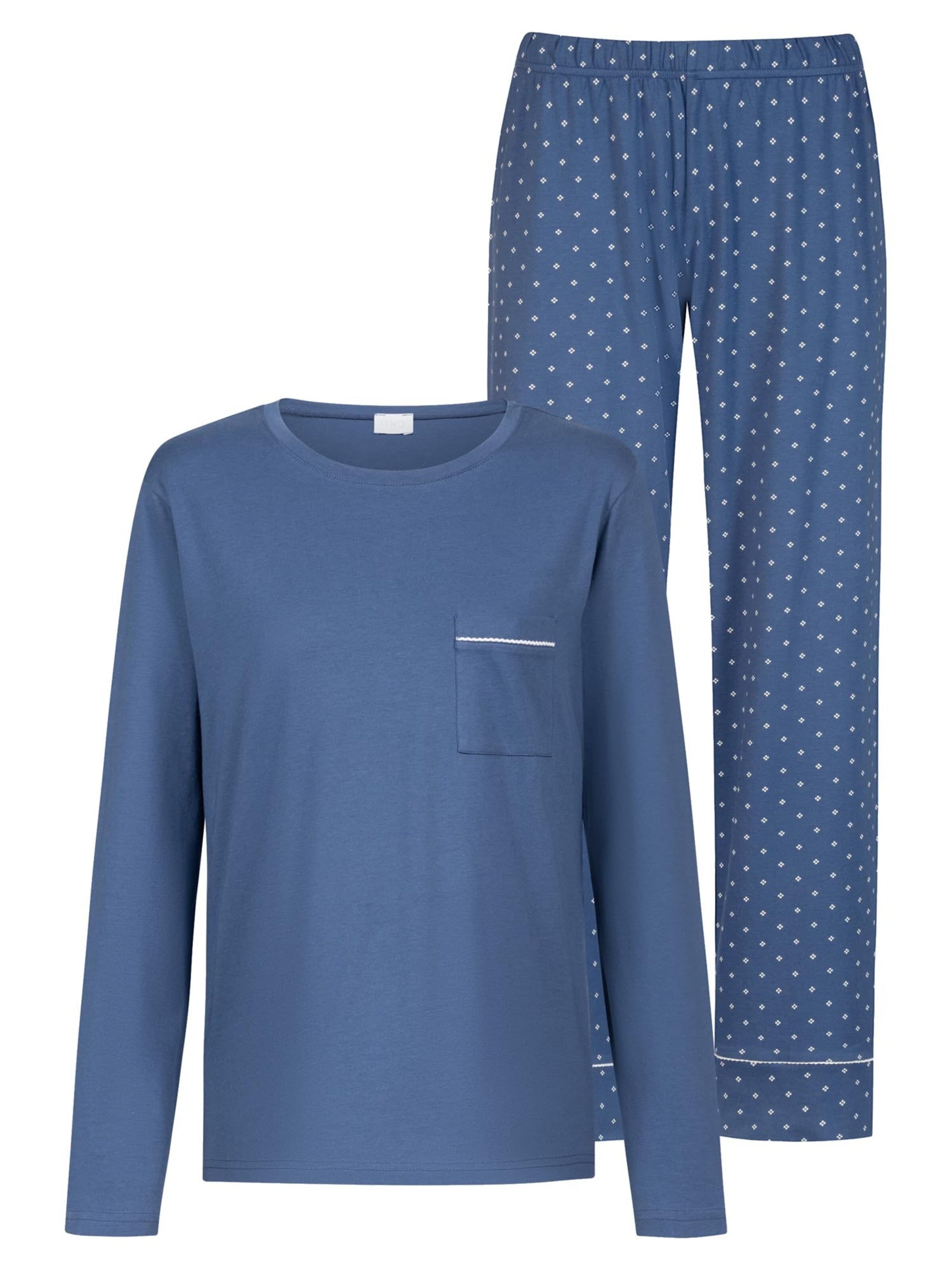 Mey Pyjama 'Sleep & Relax'‌‌‌‌‌‌‌ in Blau: Vorderseite
