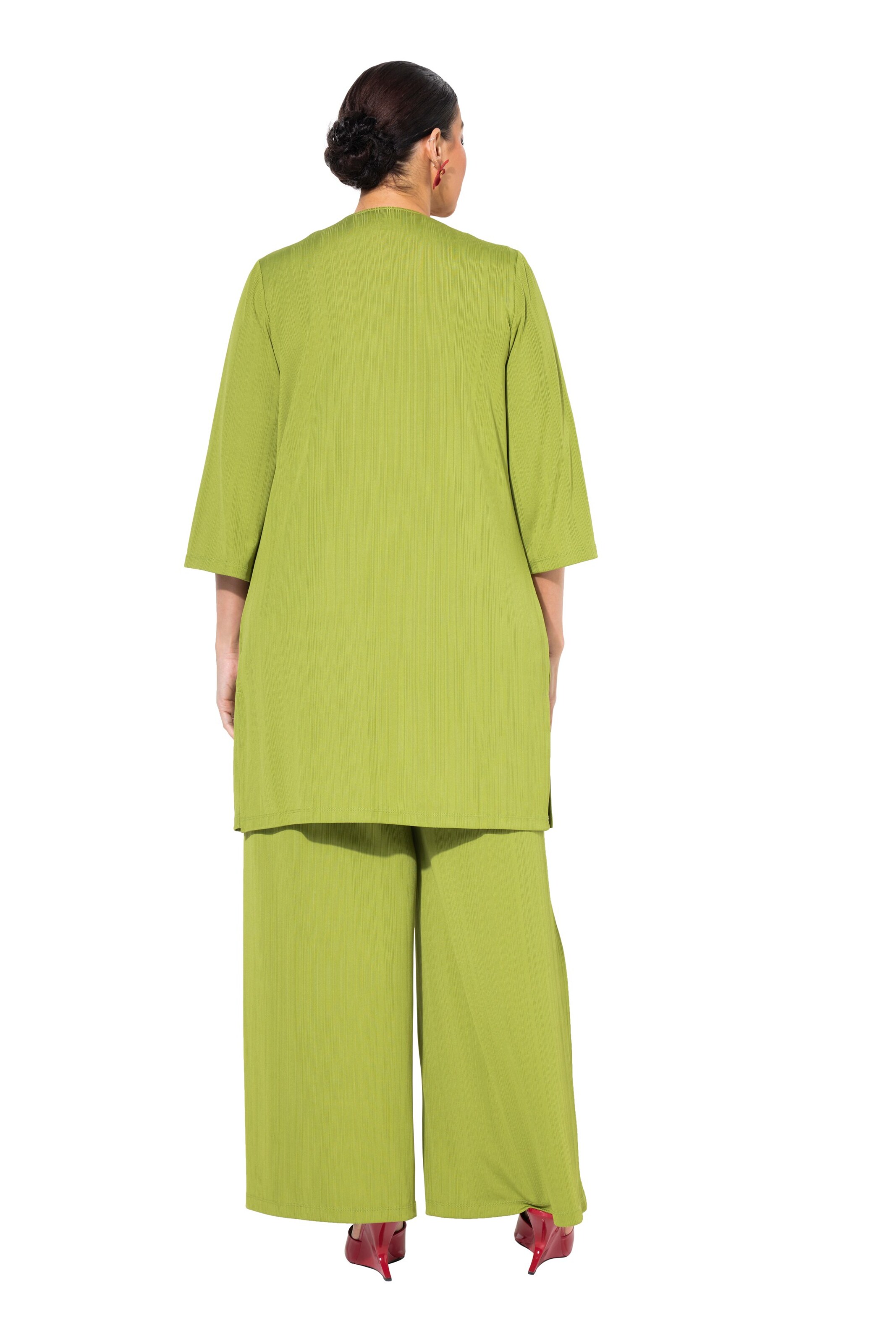 Ulla Popken Knit Cardigan in Green