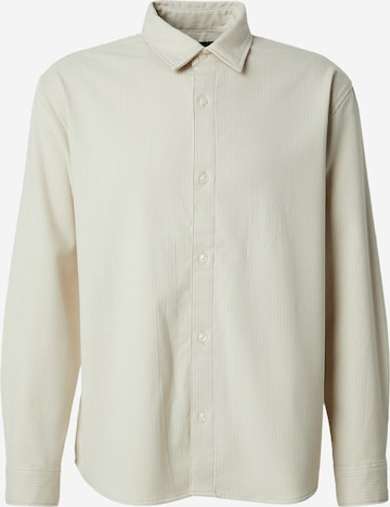 Chemise Abercrombie & Fitch en beige : devant